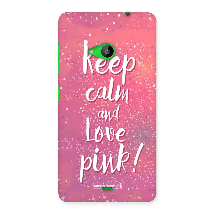 Love Pink Back Case for Lumia 535