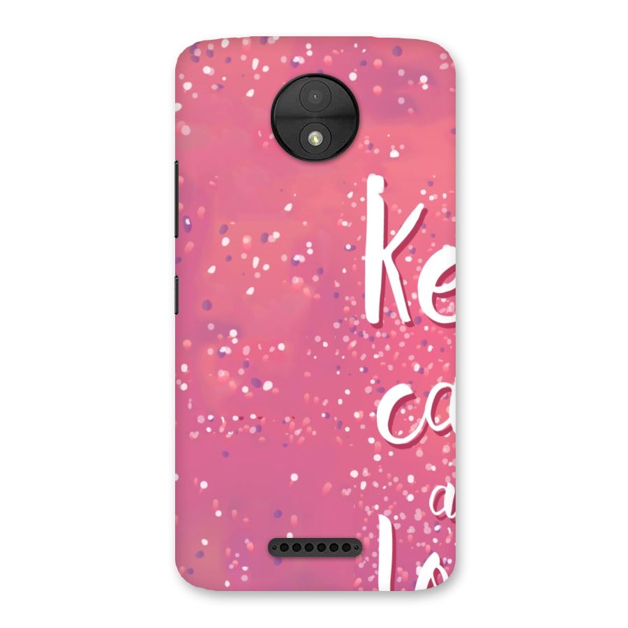 Love Pink Back Case for Moto C