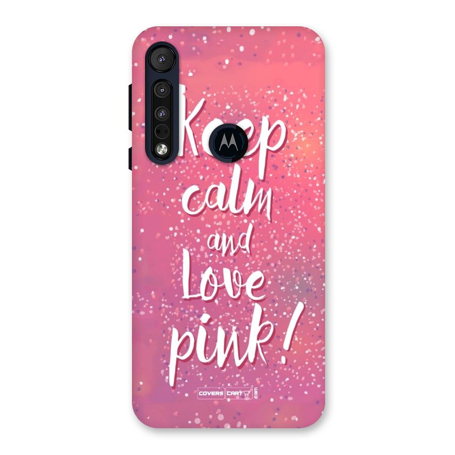 Love Pink Back Case for Motorola One Macro