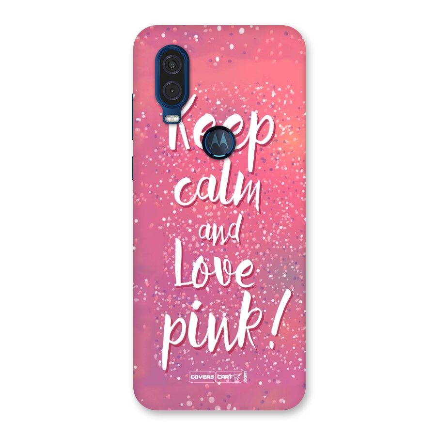 Love Pink Back Case for Motorola One Vision