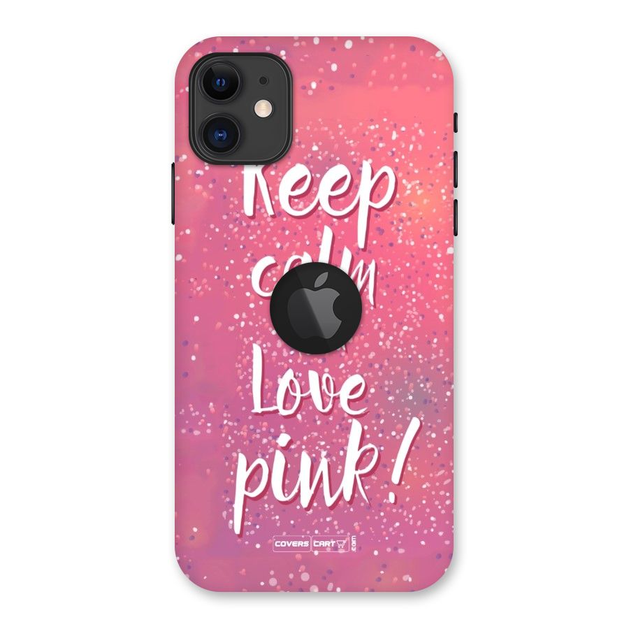 Love Pink Back Case for iPhone 11 Logo Cut