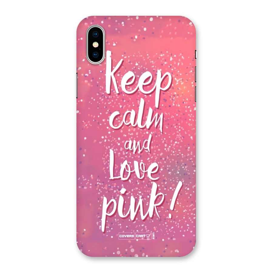 Love Pink Back Case for iPhone XS