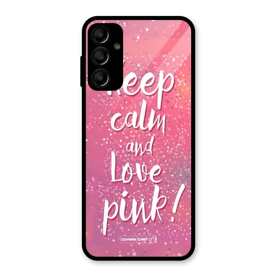 Love Pink Glass Back Case for Galaxy A14 5G