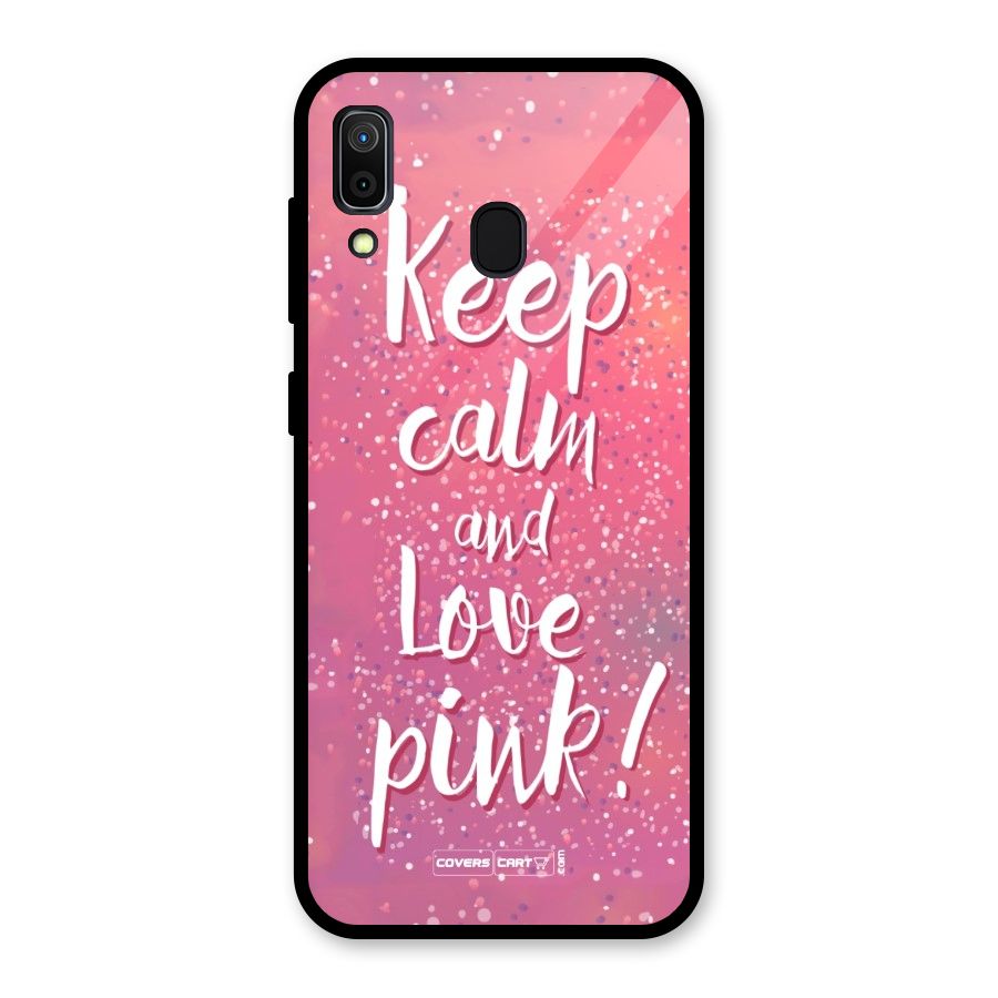 Love Pink Glass Back Case for Galaxy A30