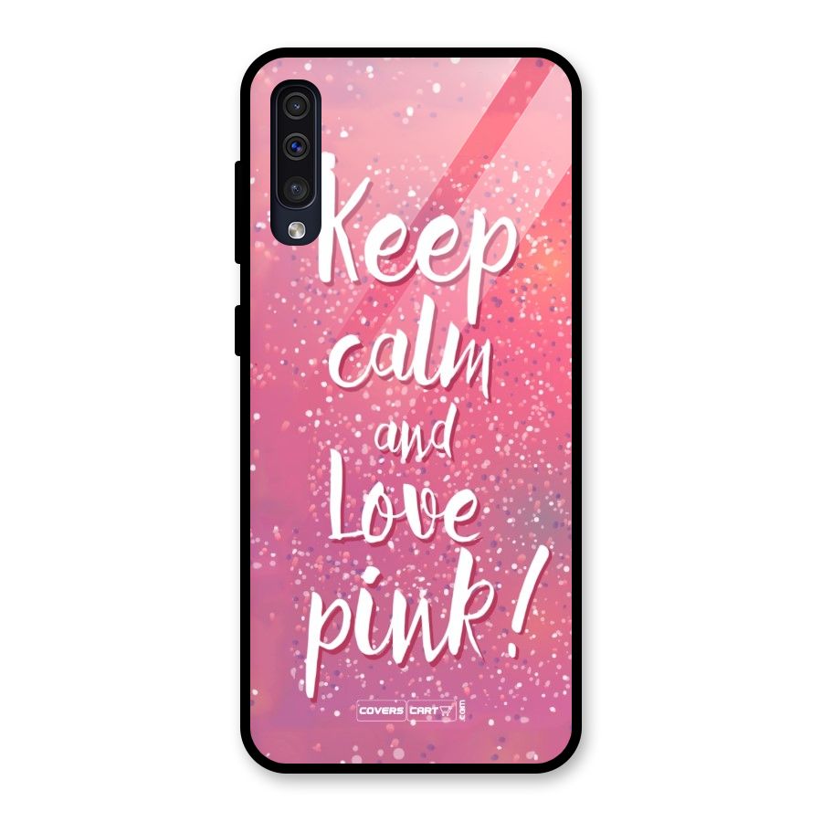 Love Pink Glass Back Case for Galaxy A30s