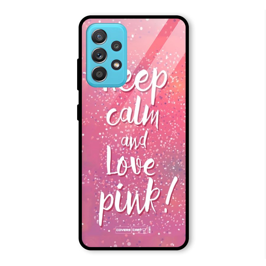 Love Pink Glass Back Case for Galaxy A52s 5G