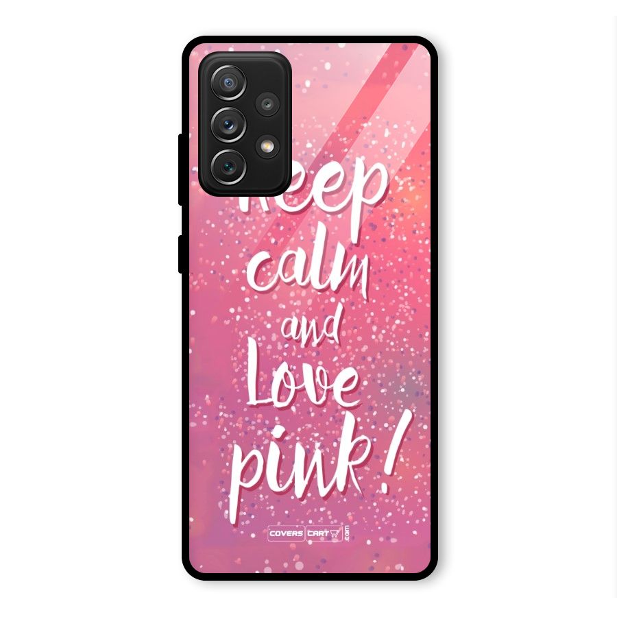 Love Pink Glass Back Case for Galaxy A72