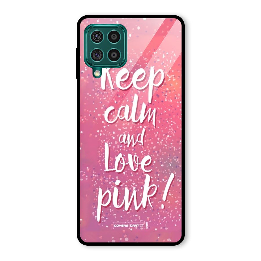 Love Pink Glass Back Case for Galaxy F62