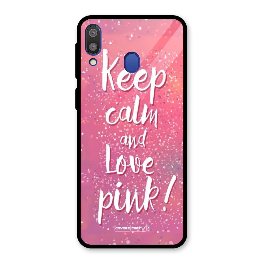Love Pink Glass Back Case for Galaxy M20