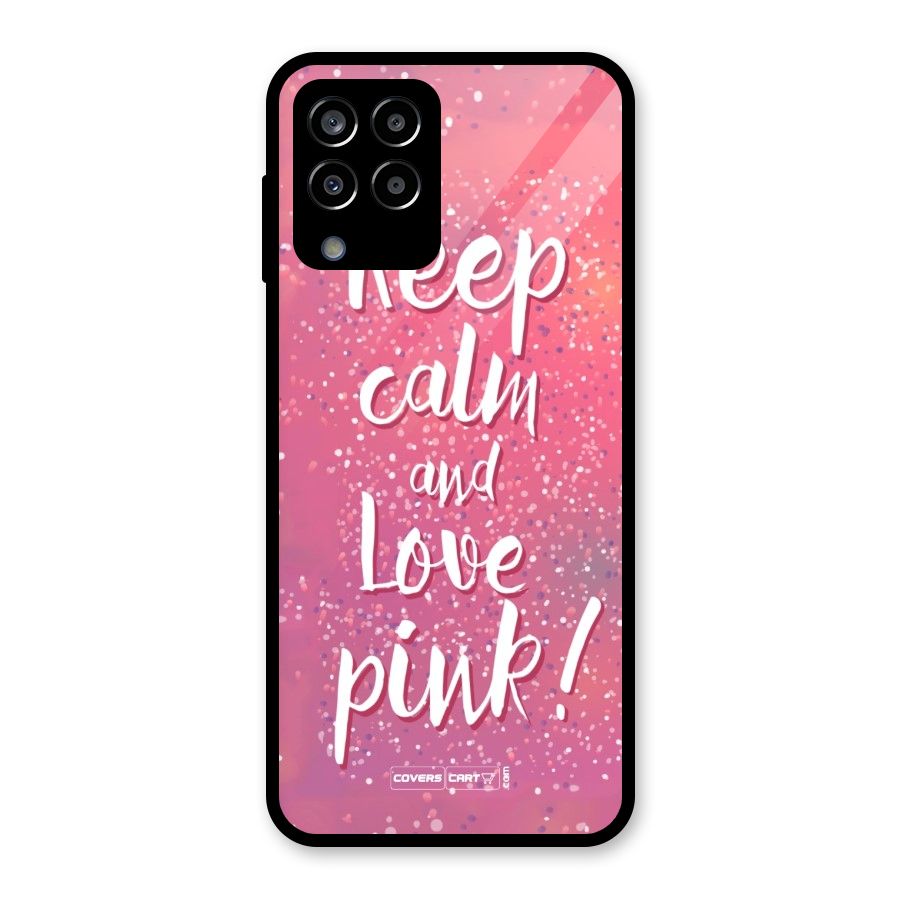 Love Pink Glass Back Case for Galaxy M33