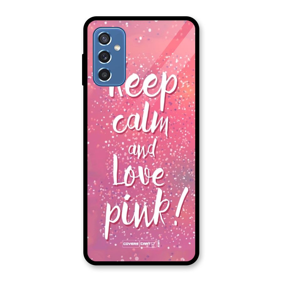 Love Pink Glass Back Case for Galaxy M52 5G