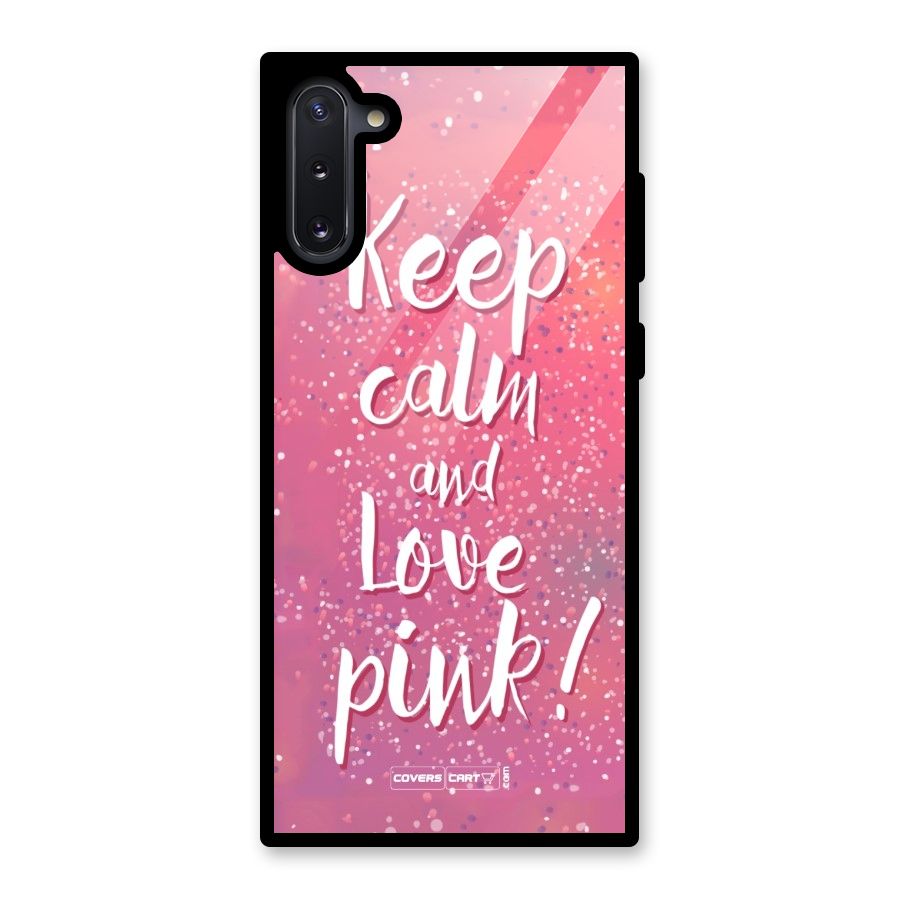 Love Pink Glass Back Case for Galaxy Note 10
