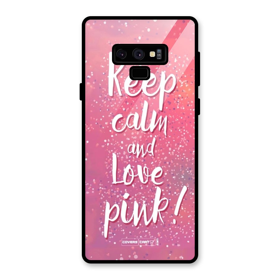 Love Pink Glass Back Case for Galaxy Note 9