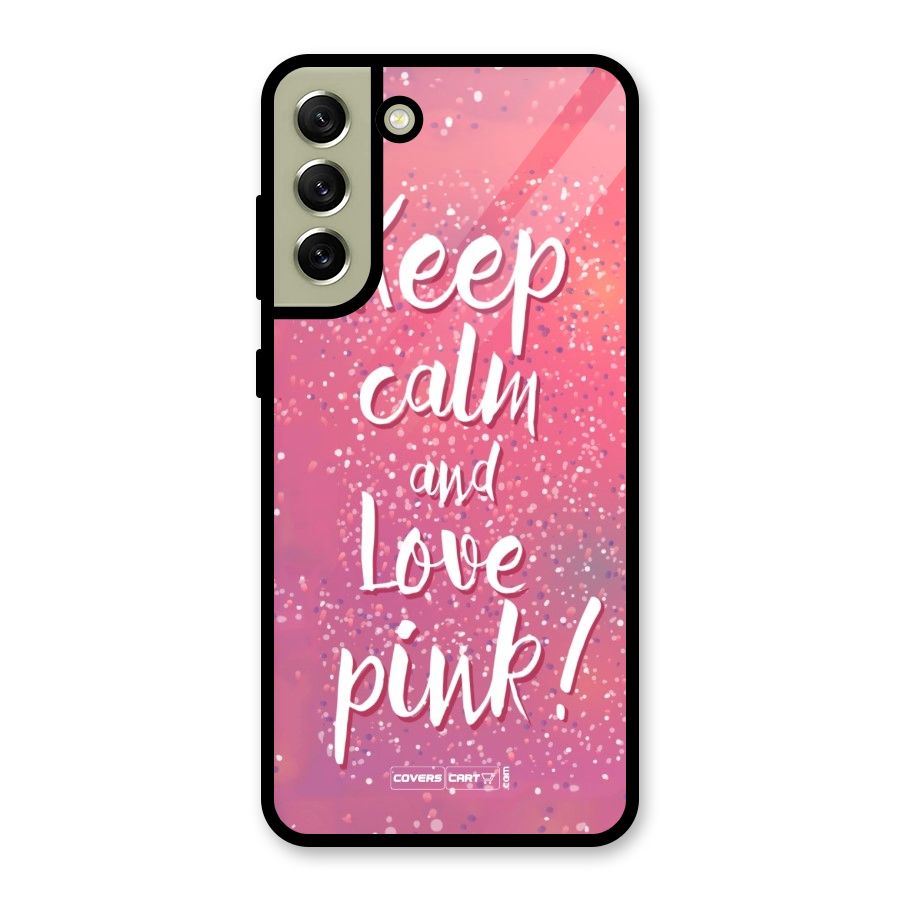 Love Pink Glass Back Case for Galaxy S21 FE 5G