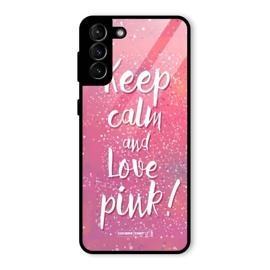 Love Pink Glass Back Case for Galaxy S21 Plus