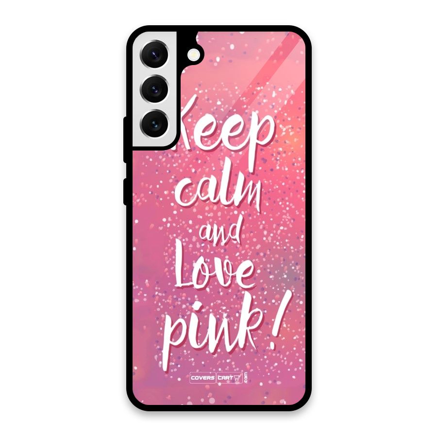 Love Pink Glass Back Case for Galaxy S22 Plus 5G
