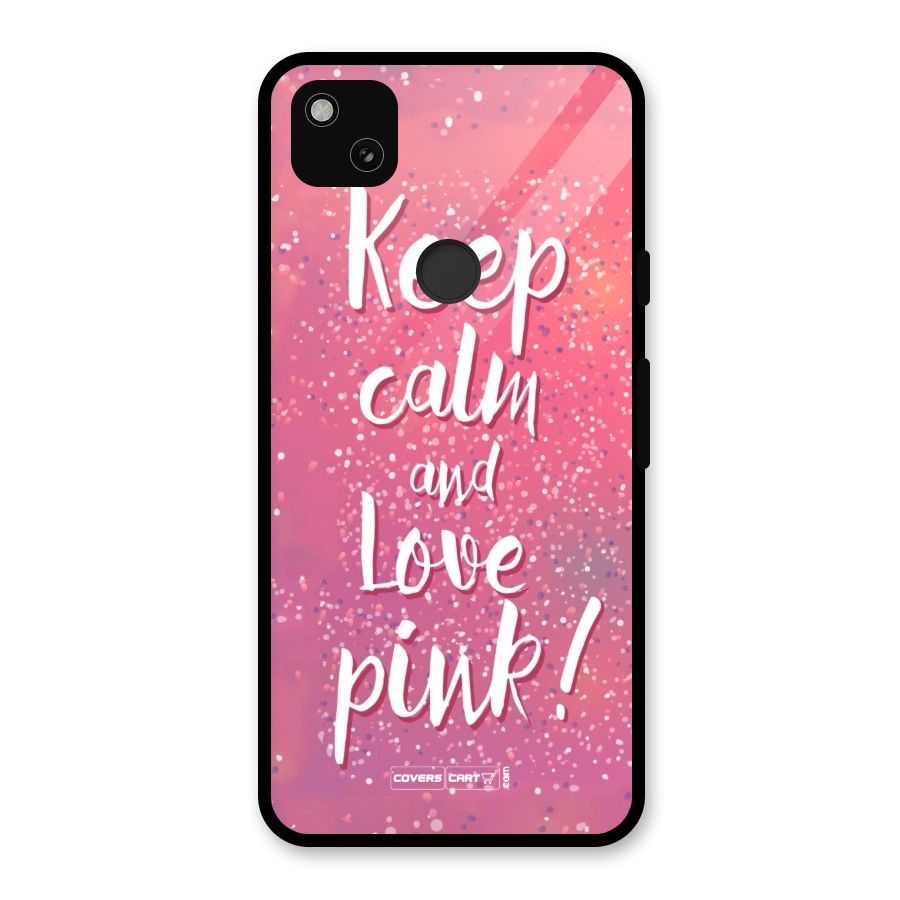 Love Pink Glass Back Case for Google Pixel 4a