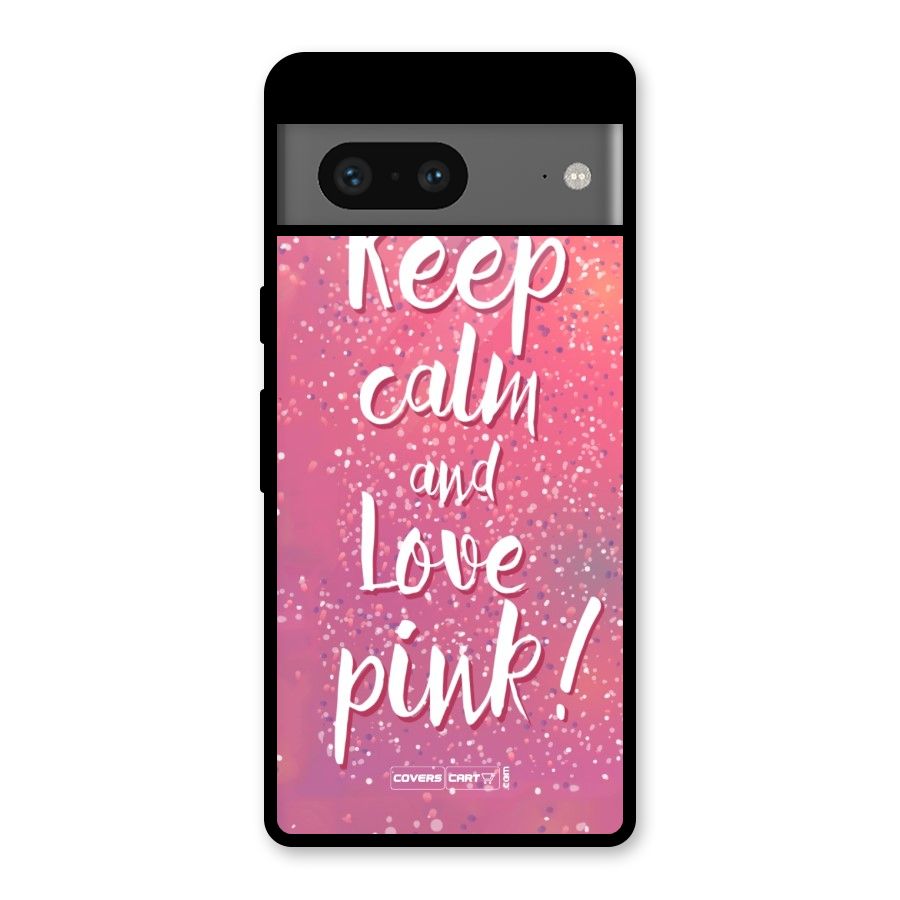 Love Pink Glass Back Case for Google Pixel 7