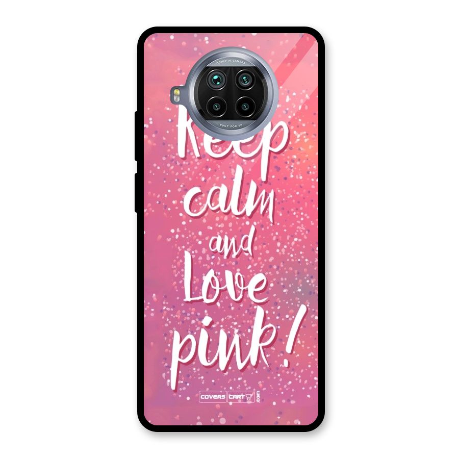Love Pink Glass Back Case for Mi 10i