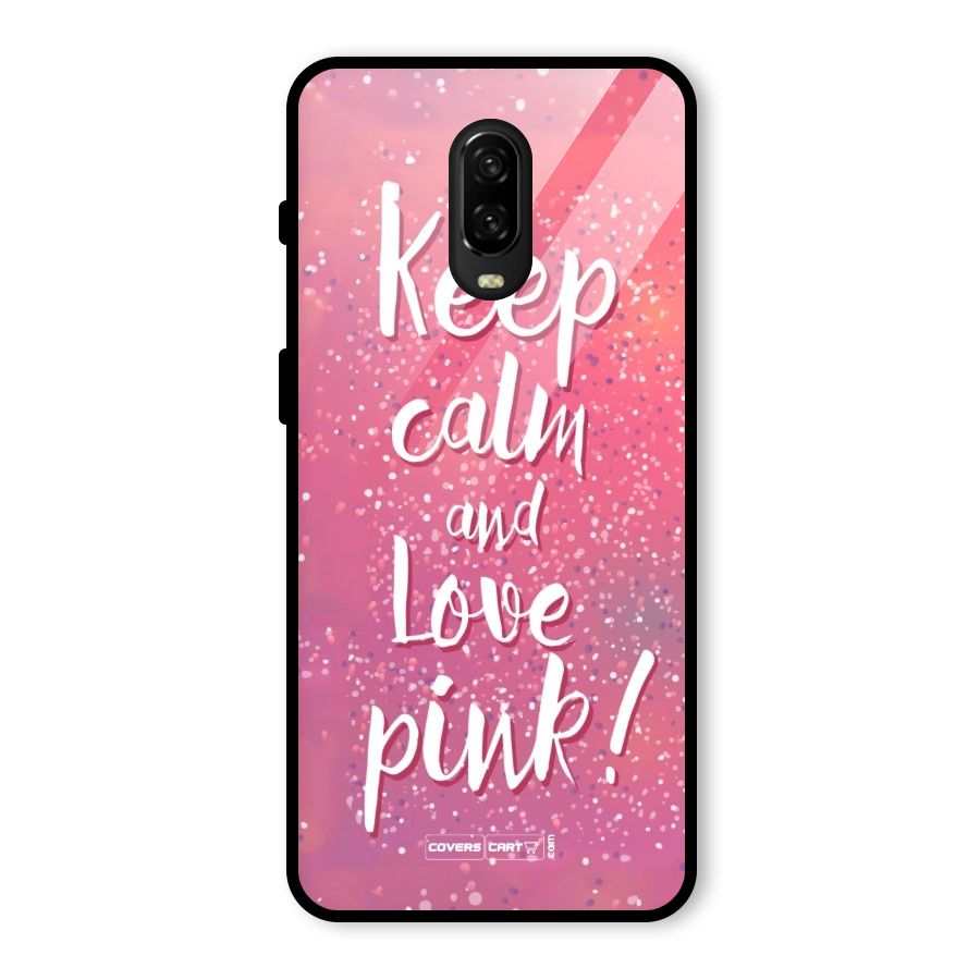 Love Pink Glass Back Case for OnePlus 6T
