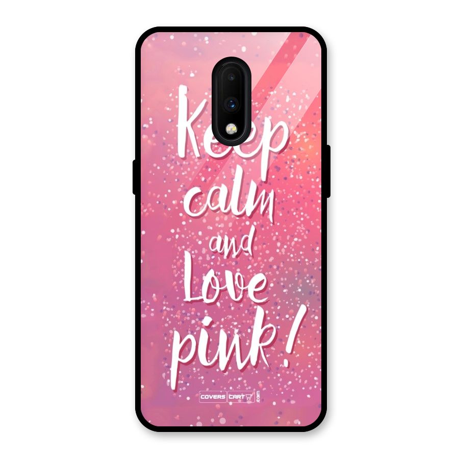 Love Pink Glass Back Case for OnePlus 7