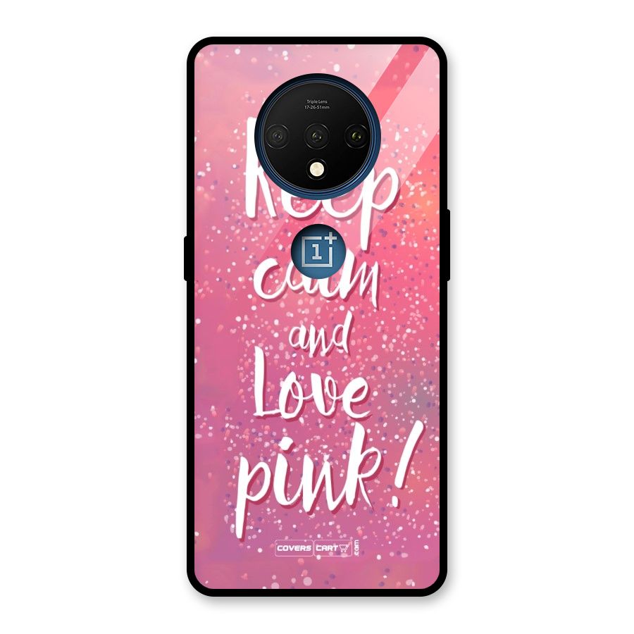 Love Pink Glass Back Case for OnePlus 7T
