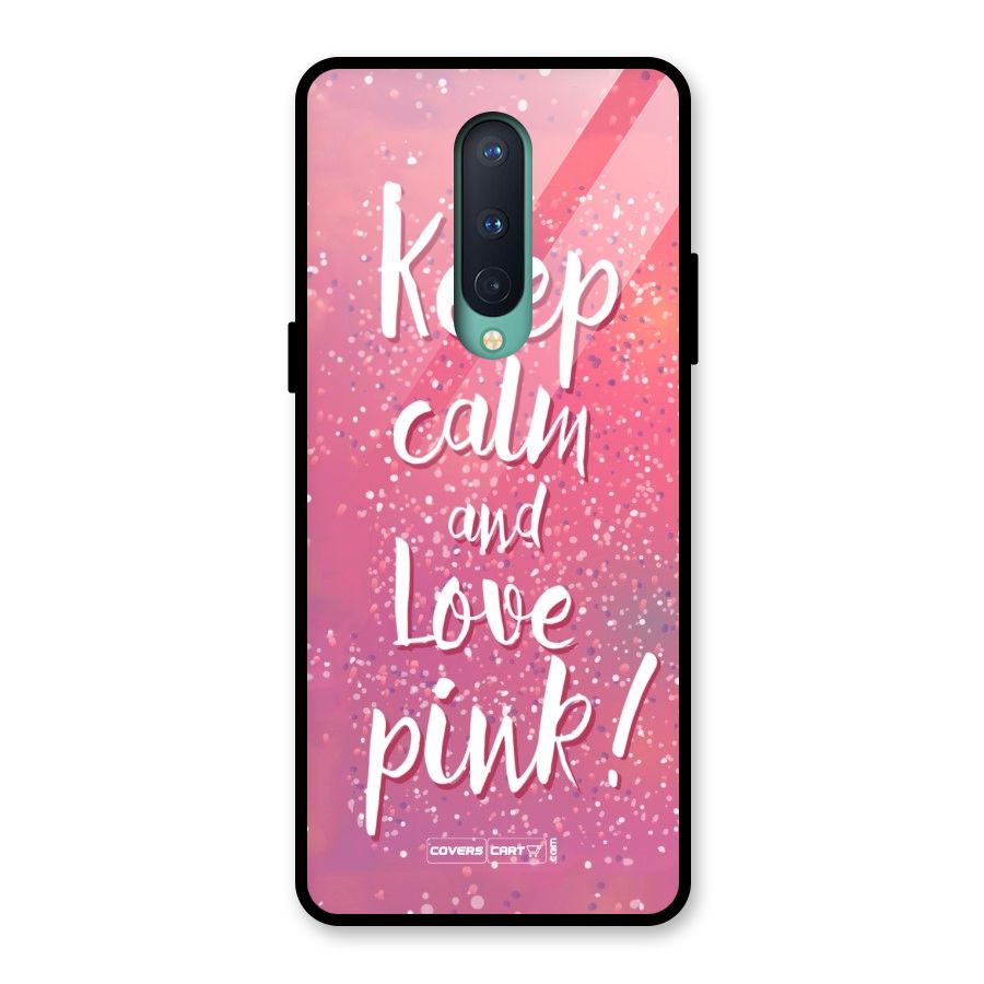 Love Pink Glass Back Case for OnePlus 8