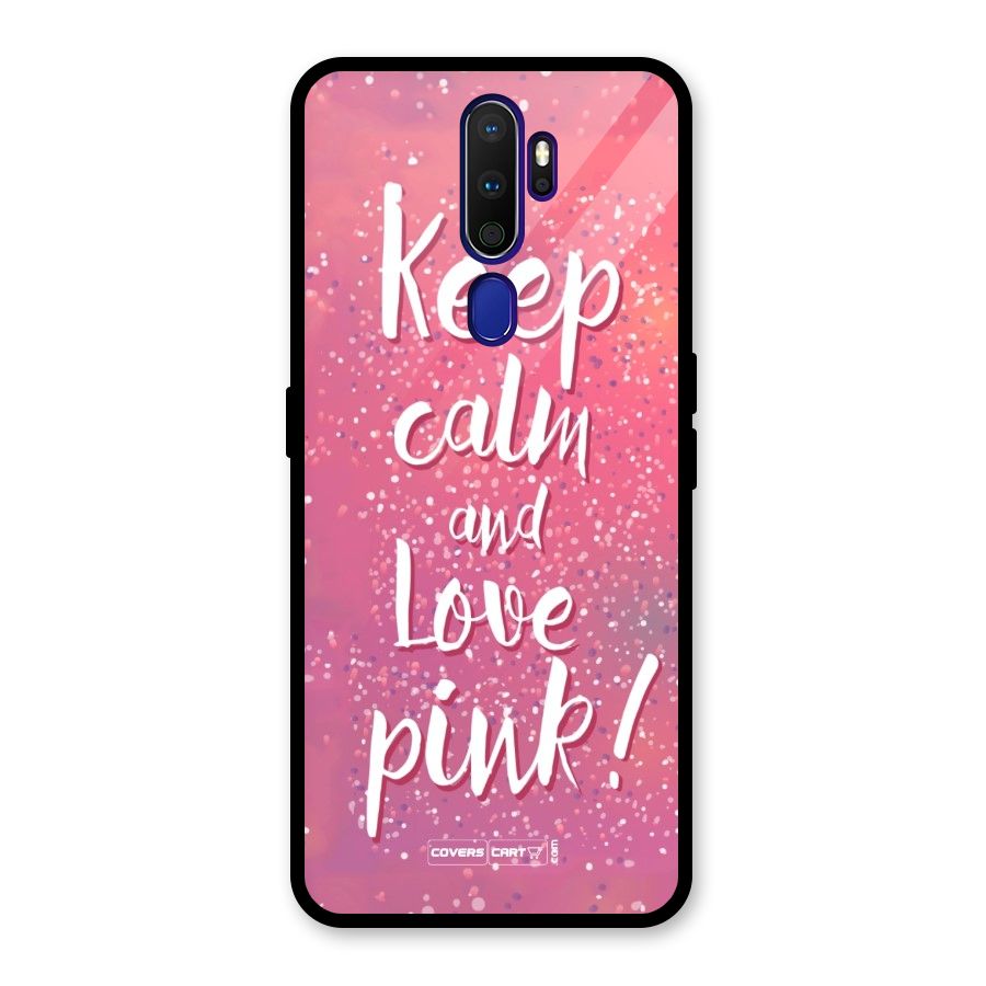 Love Pink Glass Back Case for Oppo A9 (2020)