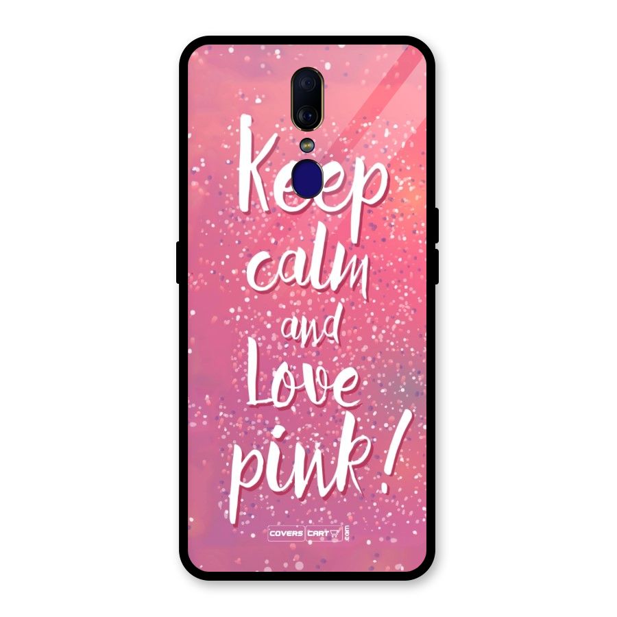 Love Pink Glass Back Case for Oppo F11