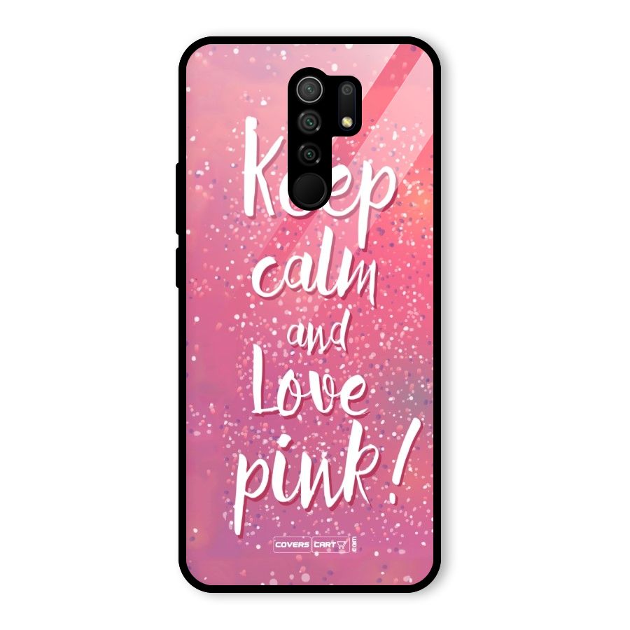 Love Pink Glass Back Case for Poco M2