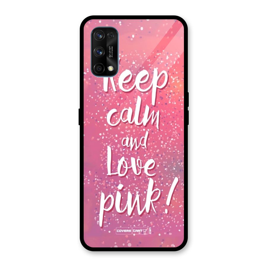 Love Pink Glass Back Case for Realme 7 Pro