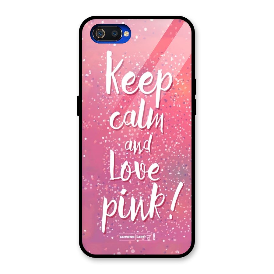 Love Pink Glass Back Case for Realme C2