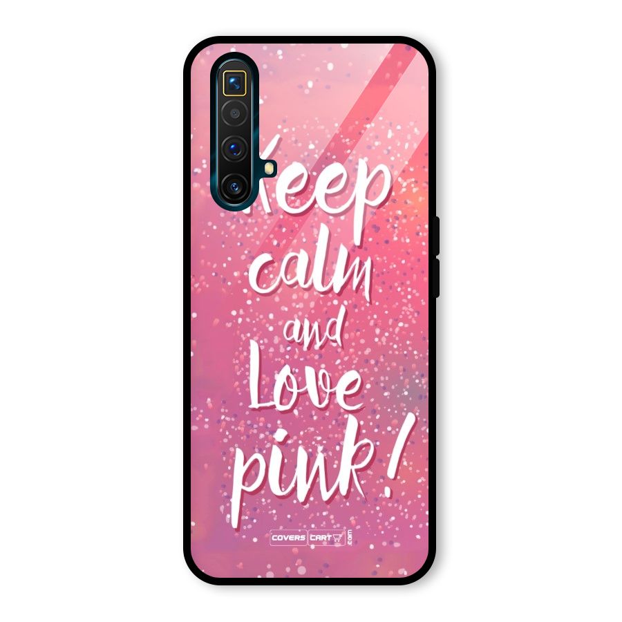Love Pink Glass Back Case for Realme X3