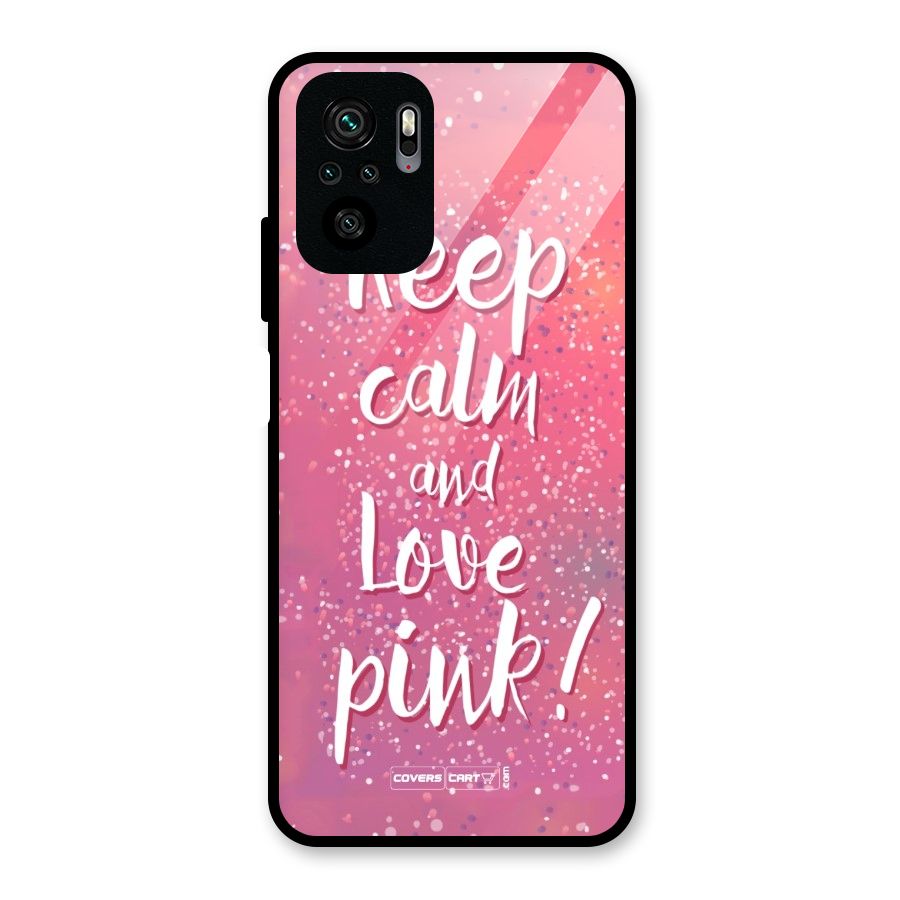 Love Pink Glass Back Case for Redmi Note 10S