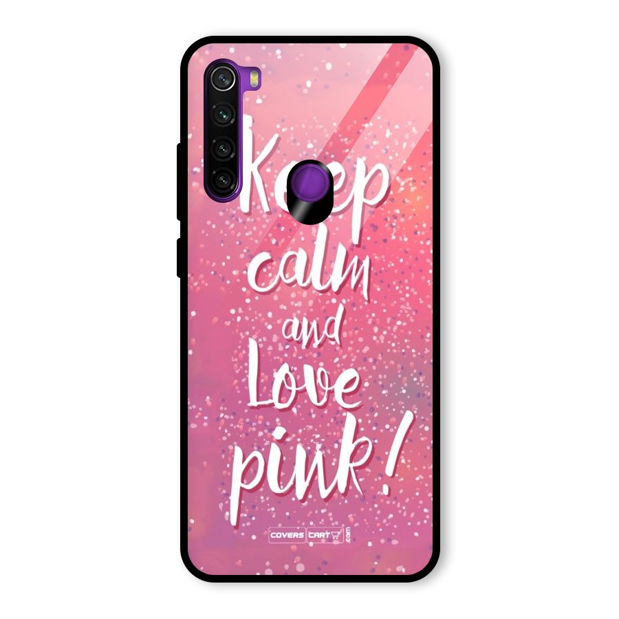 Love Pink Glass Back Case for Redmi Note 8