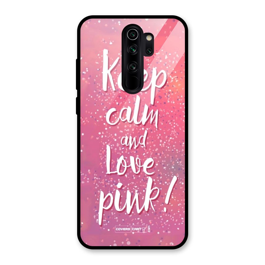 Love Pink Glass Back Case for Redmi Note 8 Pro