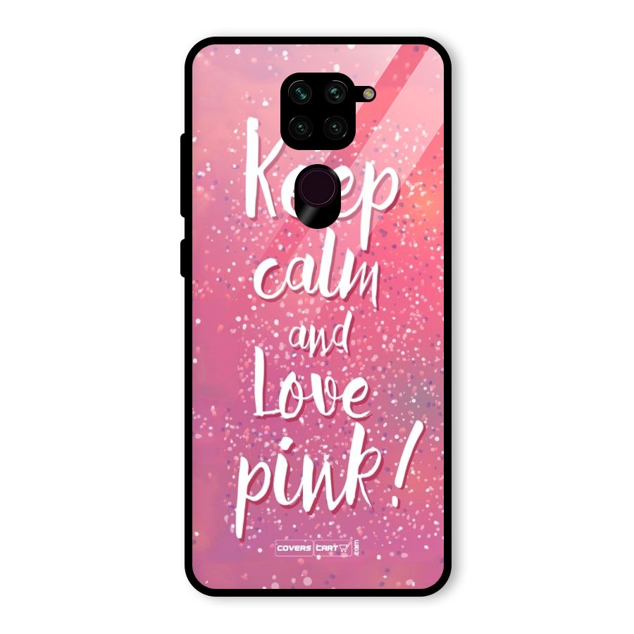 Love Pink Glass Back Case for Redmi Note 9