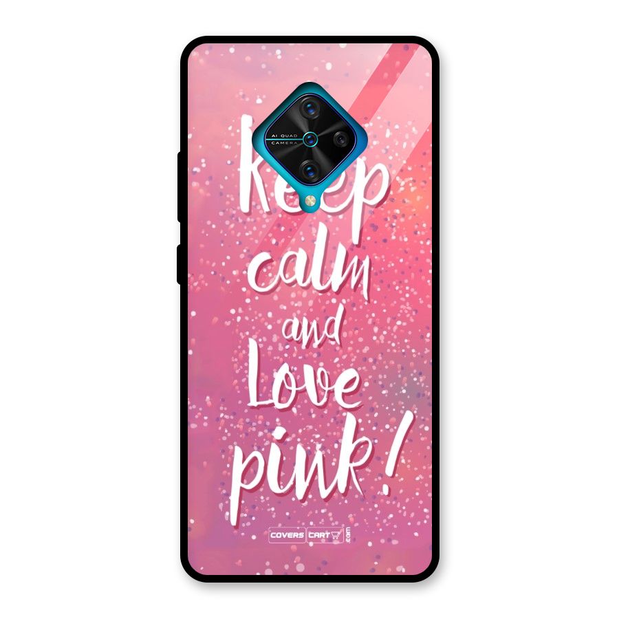 Love Pink Glass Back Case for Vivo S1 Pro