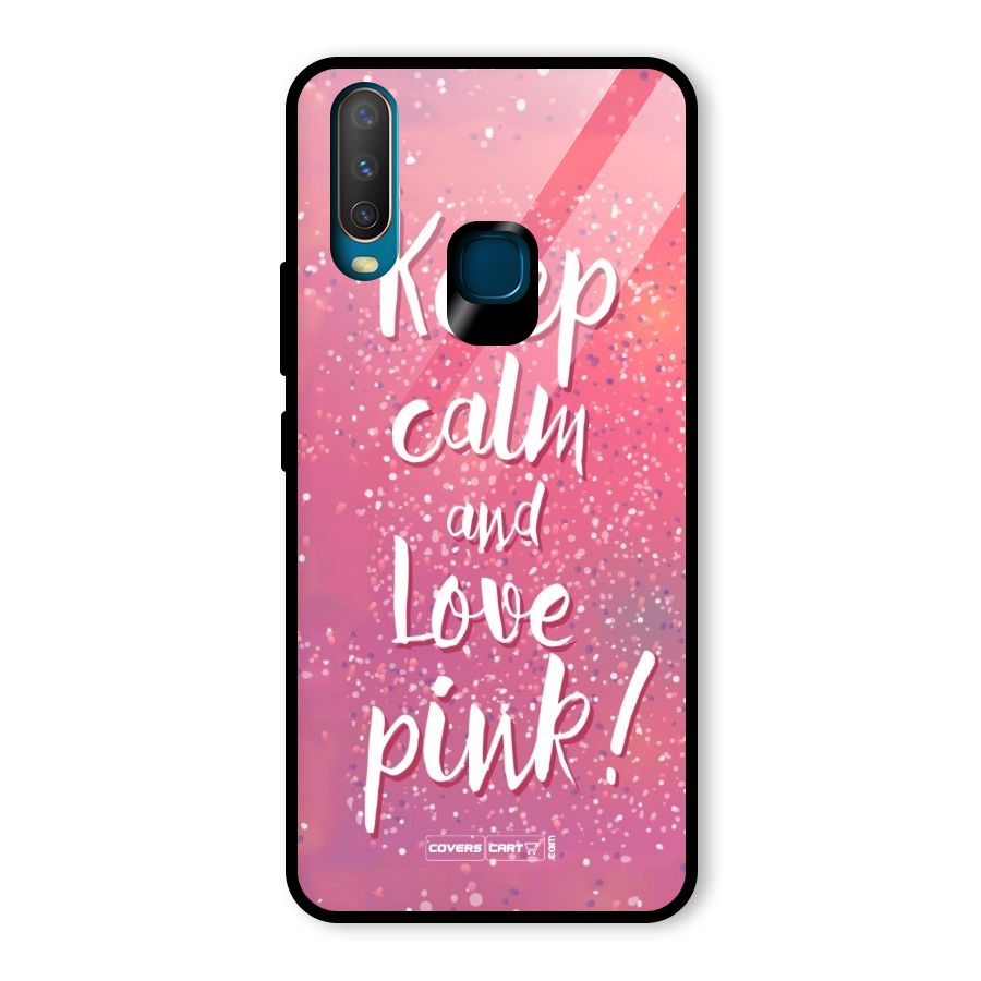 Love Pink Glass Back Case for Vivo U10