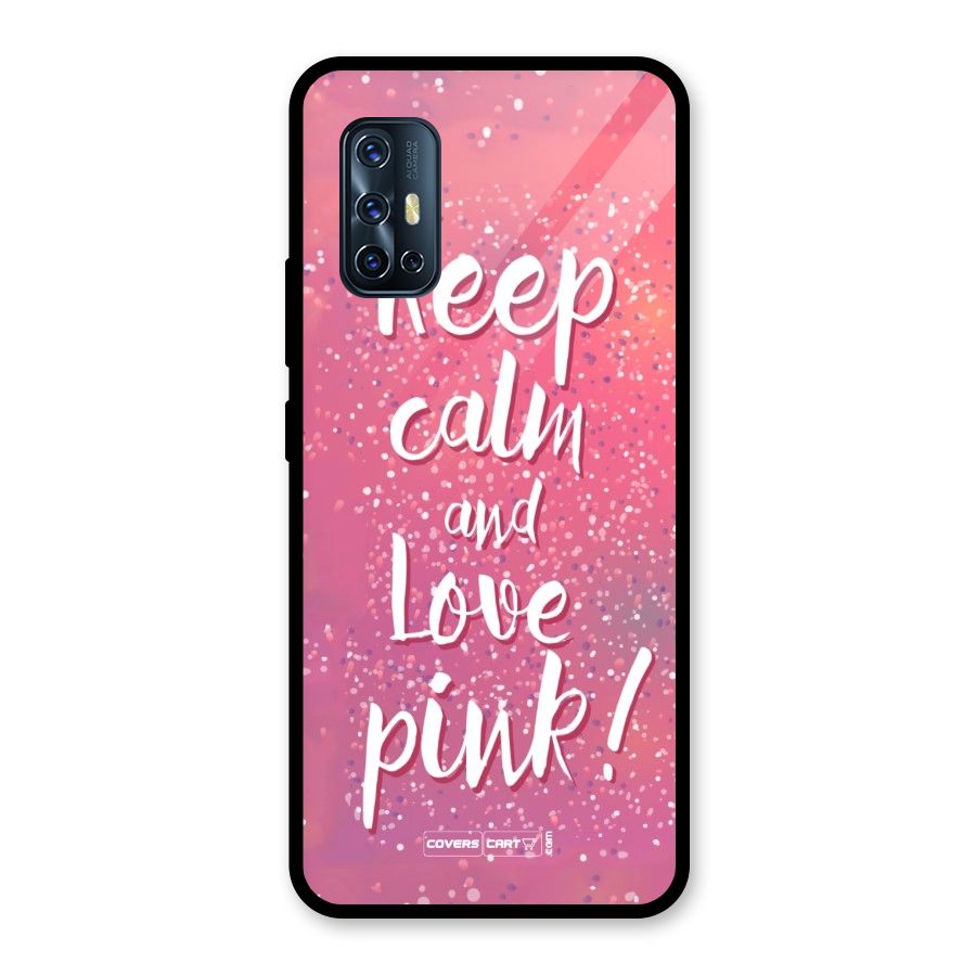 Love Pink Glass Back Case for Vivo V17