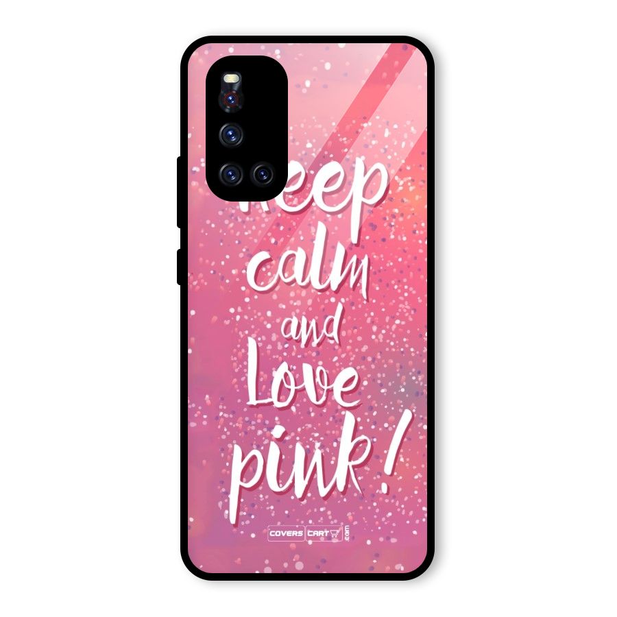 Love Pink Glass Back Case for Vivo V19