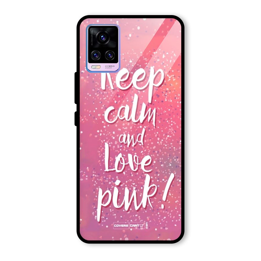 Love Pink Glass Back Case for Vivo V20 Pro