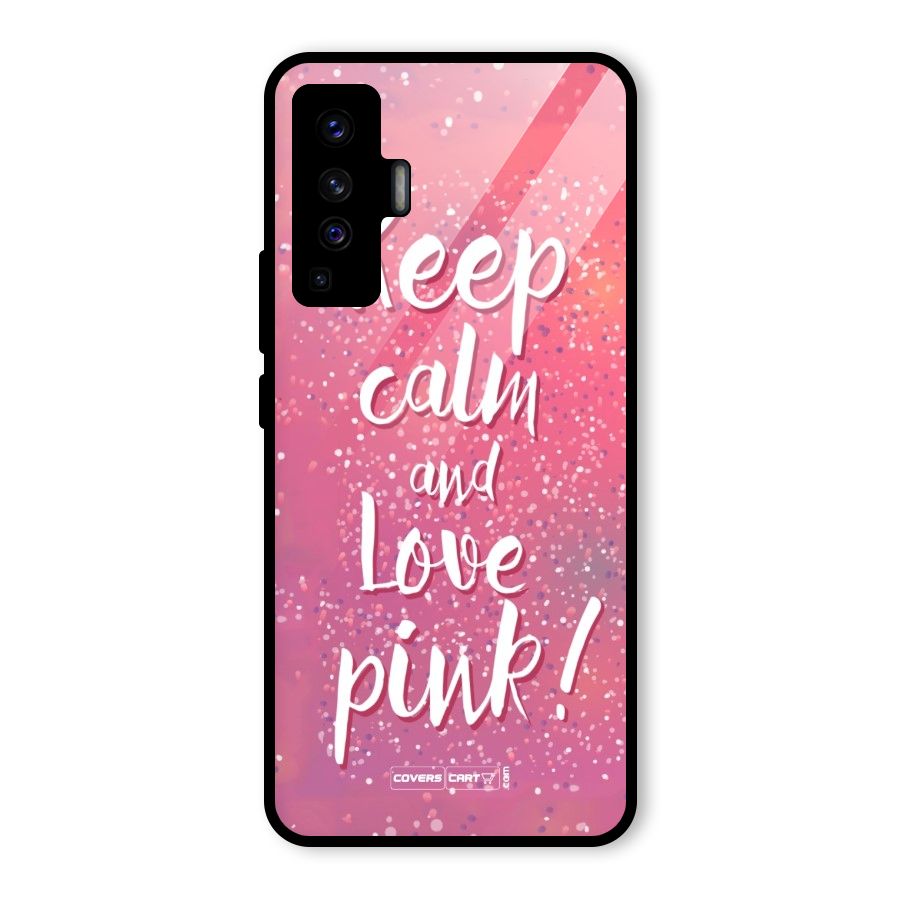 Love Pink Glass Back Case for Vivo X50