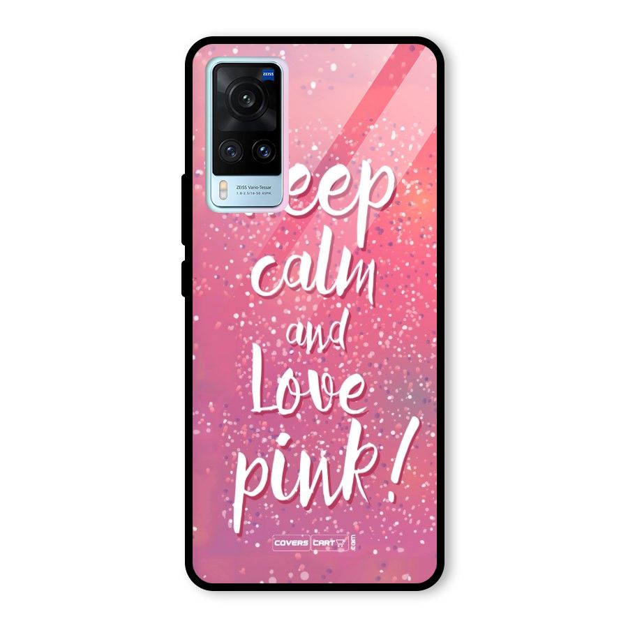 Love Pink Glass Back Case for Vivo X60