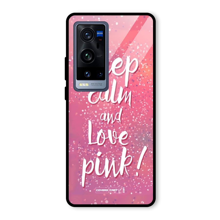 Love Pink Glass Back Case for Vivo X60 Pro Plus