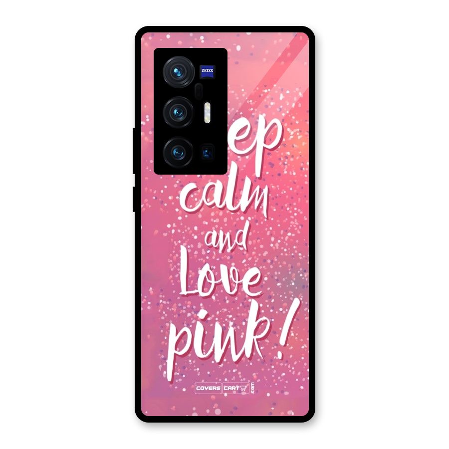 Love Pink Glass Back Case for Vivo X70 Pro Plus