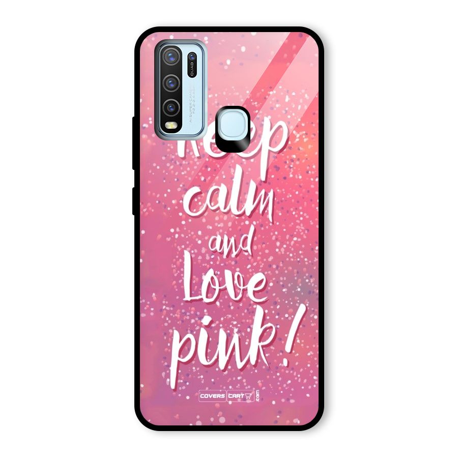 Love Pink Glass Back Case for Vivo Y50