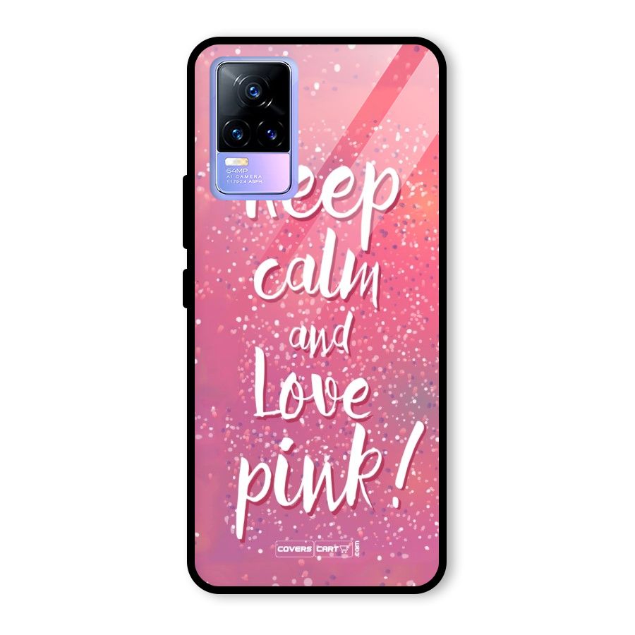 Love Pink Glass Back Case for Vivo Y73