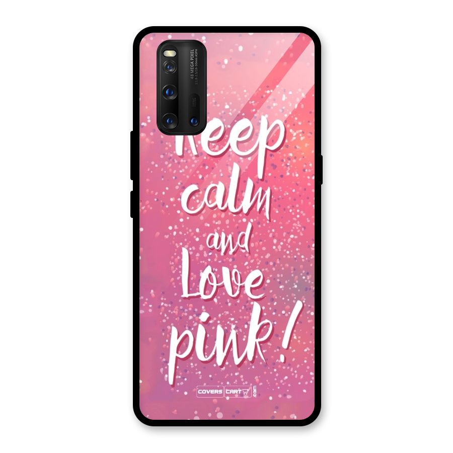 Love Pink Glass Back Case for Vivo iQOO 3