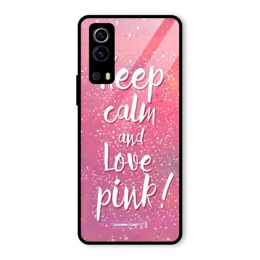 Love Pink Glass Back Case for Vivo iQOO Z3